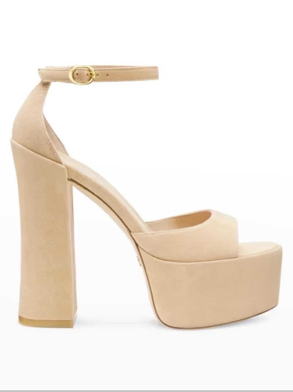 Marc Fisher Orange Platform Heel Sandal with Ankle Strap